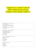 Lineman Test C with all Correct & 100&percnt; Verified Answers &vert;Actual Complete Exam&vert; Already Graded A&plus; 