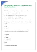 SSI Open Water Diver Final Exam with precise detailed solutions