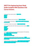NOCTI Pre Engineering Exam Study Guide Complete With Questions And Correct Answers