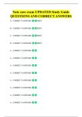 Nate core exam UPDATED Study Guide  QUESTIONS AND CORRECT ANSWERS