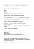 ANSC 4395 FINAL EXAM QUESTIONS & ANSWERS
