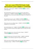 Nate core exam UPDATED Study Guide  QUESTIONS AND CORRECT ANSWERS 
