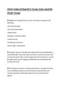 STATE FARM ESTIMATICS EXAM 2026 MASTER STUDY EXAM