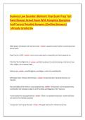 Business Law Saunders Belmont Final Exam Prep Test Bank Newest Actual Exam With Complete Questions And Correct Detailed Answers &lpar;Verified Answers&rpar; &vert;Already Graded A&plus;