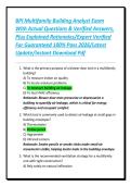 BPI Multifamily Building Analyst Exam With Actual Questions & Verified Answers&comma; Plus Explained Rationales&sol;Expert Verified For Guaranteed 100&percnt; Pass 2026&sol;Latest Update&sol;Instant Download Pdf