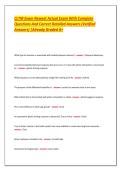 CLTM Exam Newest Actual Exam With Complete Questions And Correct Detailed Answers &lpar;Verified Answers&rpar; &vert;Already Graded A&plus;