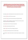 COB 300 Operations Actual Exam Newest Actual Exam With Complete Questions And Correct Detailed Answers &lpar;Verified Answers&rpar; &vert;Already Graded A