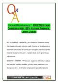 Clinical Microbiology Exam 1 &ndash; 500&plus; Verified Q&As on Bacterial Structure&comma; Staining&comma; Culture Media & Sterilization &vert; 2025&sol;2026