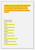 Firefighter Selection Test&colon; Reading&comma; Math&comma; Map Reading&comma; Human Relations&comma; Reasoning Actual Exam Newest Actual Exam With Complete 10220 Questions And Correct Detailed Answers &lpar;Verified Answers&rpar; &vert;Already Graded A&plus;