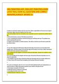 HESI PEDIATRICS EXIT &sol;HESI EXIT PEDIATRICS EXAM LATEST REAL EXAM ALL QUESTIONS AND CORRECT ANSWERS&vert;ALREADY GRADED A&plus;