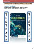 Health Informatics&colon; An Interprofessional Approach 3rd Edition &lpar;Lynda R&period; Hardy PhD&comma; RN&rpar; All Chapters &lpar;Q&A&rpar; Complete Guide A&plus;