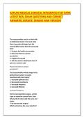 KAPLAN MEDICAL SURGICAL INTEGRATED TEST BANK LATEST REAL EXAM QUESTIONS AND CORRECT ANSWERS&vert;AGRADE&vert;&vert;BRAND NEW VERSION&excl;
