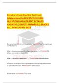 Reta Caro Exam Practice Test Exam  &lpar;elaborations&rpar;CARO PRACTICE EXAM  QUESTIONS AND CORRECT DETAILED  ANSWERS &lpar;VERIFIED ANSWERS&rpar; &vert; GRADED  A&plus; &vert; NEW UPDATE 2026 