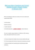 Med surg Neuro Questions and Correct  Detailed Answers Already Graded  A&plus;&vert;Newest 2026 