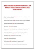 RN ATI Concept-Based Assessment Level 4 Test BankPROCTORED EXAM QUESTIONS AND CORRECT ANSWERS&vert;AGRADE