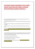 RN CONCEPT-BASED ASSESSMENT LEVEL 2 EXAM NEWEST QUESTIONS AND CORRECT ANSWERS WITH RATIONALES&vert;ALREADY GRADED A&plus;