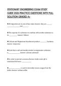 STATIONARY ENGINEERING EXAM STUDY GUIDE 2026 PRACTICE QUESTIONS WITH FULL SOLUTION GRADED A&plus;