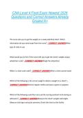 CNA Level 4 Final Exam Newest 2026  Questions and Correct Answers Already  Graded A&plus;CNA Level 4 Final Exam Newest 2026  Questions and Correct Answers Already  Graded A&plus;