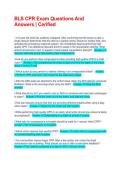 BLS CPR Exam Questions And Answers &vert; Cerified