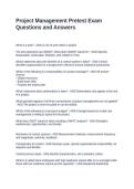 Project Management Pretest Exam Questions and Answers