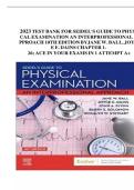 Test Bank for Seidel's Guide to Physical Examination&colon; An Interprofessional Approach&comma; 10th Edition &lpar;Chapters 1&ndash;26&rpar;