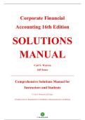 Solutions Manual &mdash; Corporate Financial Accounting&comma; 16th Edition &mdash; Carl S&period; Warren & Jeff Jones &mdash; ISBN 9780357510384 &mdash; Latest Update 2025&sol;2026 &mdash; &lpar;All Chapters Covered 1&ndash;14&rpar;
