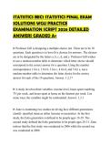 STATISTICS BEC1 STATISTICS FINAL EXAM SOLUTIONS WGU PRACTICE EXAMINATION SCRIPT 2026 DETAILED ANSWERS GRADED A&plus;