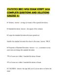 STATISTICS BEC1 WGU EXAM SCRIPT 2026 COMPLETE QUESTIONS AND SOLUTIONS GRADED A&plus;