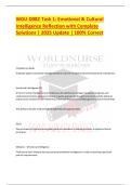 WGU D082 Task 1&colon; Emotional & Cultural  Intelligence Reflection with Complete  Solutions &vert; 2025 Update &vert; 100&percnt; Correct