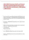 WGU D694 Elementary Health and Physical Education methods Objective Assessment&period;