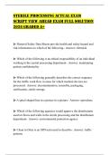STERILE PROCESSING ACTUAL EXAM SCRIPT VIEW AHEAD EXAM FULL SOLUTION 2026 GRADED A&plus;