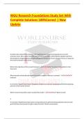 WGU Research Foundations Study Set With Complete Solutions 100&period;