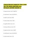 STRAIGHTERLINE CHEMISTRY FINAL EXAM TEST TEST BANK QUESTIONS 2026 DETAILED ANSWERS GRADED A&plus;
