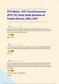 DTS &lpar;Basic&rpar; - DTS Travel Documents &lpar;DTS 101&rpar; Study Guide Questions & Verified Answers&comma; 2026 &vert; 2027&period;     