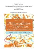 Complete Test Bank Philosophies and Theories for Advanced Nursing Practice&comma; 3rd Edition&period; By Janie B&period; Butts&comma; Karen L&period; Rich&period; &lpar;All Chapters 1-26&comma; Latest Edition&comma; 100&percnt; Verified Answers&rpar;