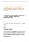 WGU D660 &ndash; INSTRUCTIONAL TECHNOLOGY AND ONLINE PEDAGOGY &vert; OBJECTIVE ASSESSMENT &vert; &lpar;OA&rpar; &vert; 2026 UPDATE &vert;  ACTUAL QUESTIONS AND ANSWERS WITH COMPLETE SOLUTION