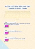 ATI TEAS 2025-2026&colon; Study Guide Exam Questions & Verified Answers  