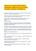 2026 ACLS EXAM QUESTIONS & VERIFIED COMPLETE SOLUTIONS PASSED ALREADY GRADED A&plus;