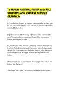 T4 BRAKES ASE FINAL PAPER 2026 FULL QUESTIONS AND CORRECT ANSWERS GRADED A&plus;