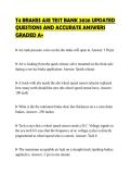 T4 BRAKES ASE TEST BANK 2026 UPDATED QUESTIONS AND ACCURATE ANSWERS GRADED A&plus;