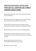 TAMU ECON 203 EXAM 2 ACTUAL EXAM PAPER 2026 FULL QUESTIONS AND CORRECT ANSWERS ALREADY PASSED
