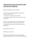 TAMU ECON 203 EXAM 2 EXAM STUDY GUIDE 2026 PRACTICE QUESTIONS