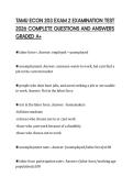 TAMU ECON 203 EXAM 2 EXAMINATION TEST 2026 COMPLETE QUESTIONS AND ANSWERS GRADED A&plus;