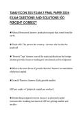 TAMU ECON 203 EXAM 2 FINAL PAPER 2026 EXAM QUESTIONS AND SOLUTIONS 100 PERCENT CORRECT