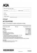 aqa a level accounting  paper 2 2025 &lpar;accounting for analysis and decision making&rpar; merged with mark scheme 