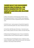 TANNER BAILEY PAIN MANAGEMENT SHADOW HEALTH EXAM ALL TABS BUNDLE EXAMINATION TEST 2026 COMPLETE QUESTIONS AND SOLUTIONS GRADED A&plus;