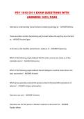 PSY 1012 CH 1 EXAM QUESTIONS WITH ANSWERS 100&percnt; PASS 