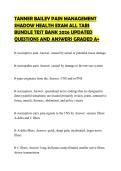 TANNER BAILEY PAIN MANAGEMENT SHADOW HEALTH EXAM ALL TABS BUNDLE TEST BANK 2026 UPDATED QUESTIONS AND ANSWERS GRADED A&plus;