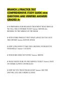 BRANCH 2 PRACTICE TEST COMPREHENSIVE STUDY GUIDE 2026 QUESTIONS AND VERIFIED ANSWERS GRADED A&plus;