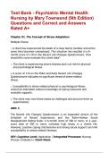 Test Bank for Psychiatric Mental Health Nursing&colon; Concepts of Care in Evidence-Based Practice&comma; 9th Edition by Mary C&period; Townsend & Karyn I&period; Morgan Complete Questions and Correct Answers